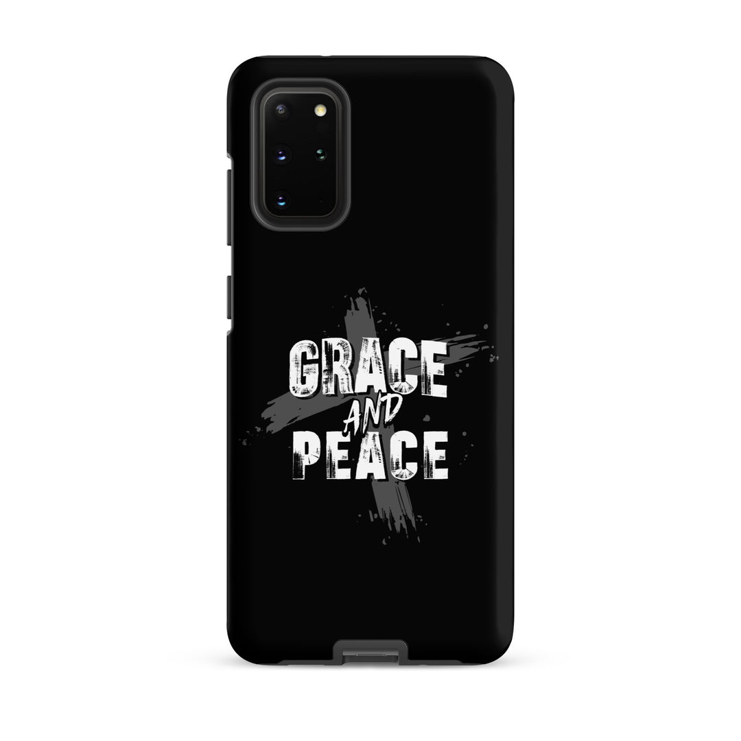 Christian Phone Case Grace and Peace Cross Black for Samsung® Samsung® Phone Cases Matte Samsung Galaxy S20 Plus 