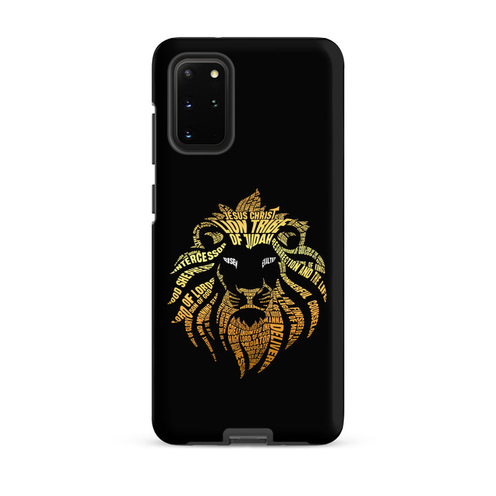 Christian Phone Case Lion Word Cloud Black for Samsung® Samsung® Phone Cases Matte Samsung Galaxy S20 Plus 