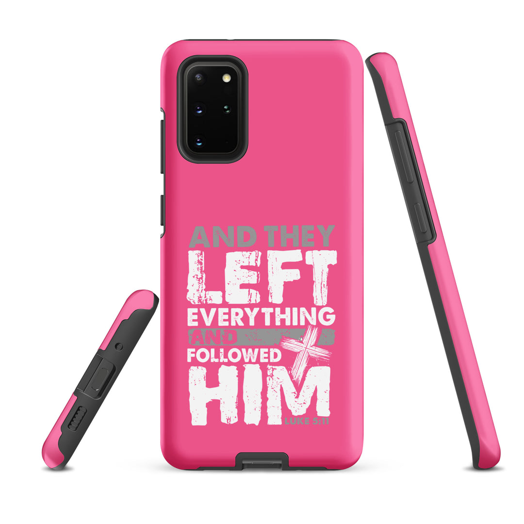 Christian Phone Case Left Everything Cross Pink for Samsung® Samsung® Phone Cases   