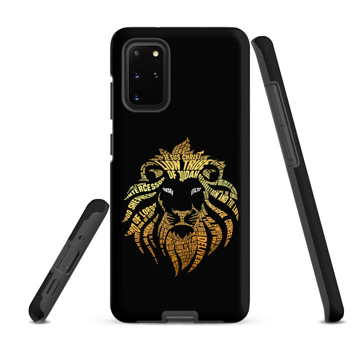 Christian Phone Case Lion Word Cloud Black for Samsung® Samsung® Phone Cases   