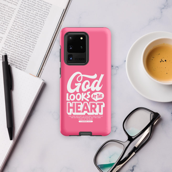 Christian Phone Case God Looks At Heart  for Samsung® Samsung® Phone Cases   