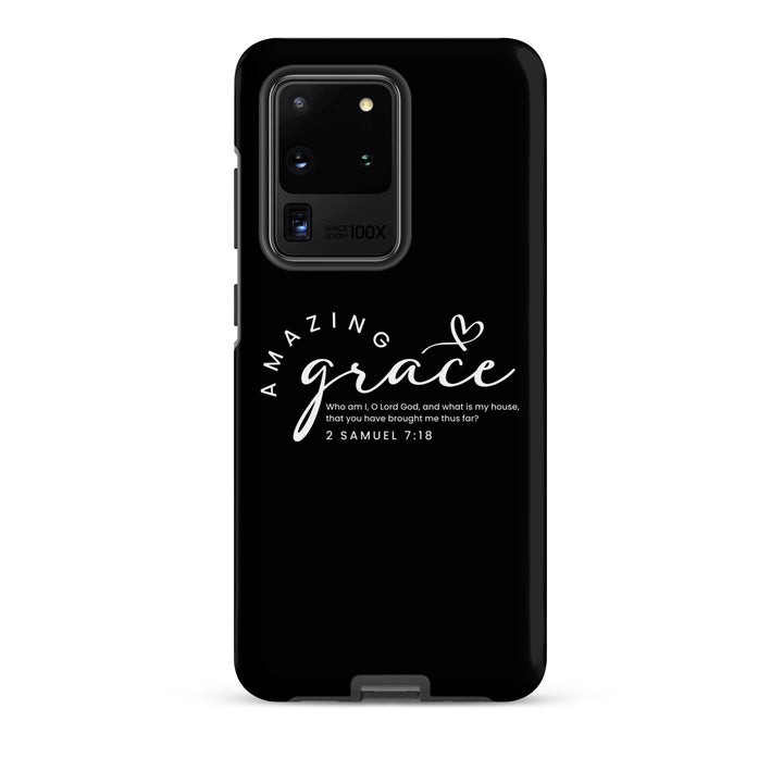 Christian Phone Case Amazing Grace Heart Black for Samsung® Samsung® Phone Cases Matte Samsung Galaxy S20 Ultra 