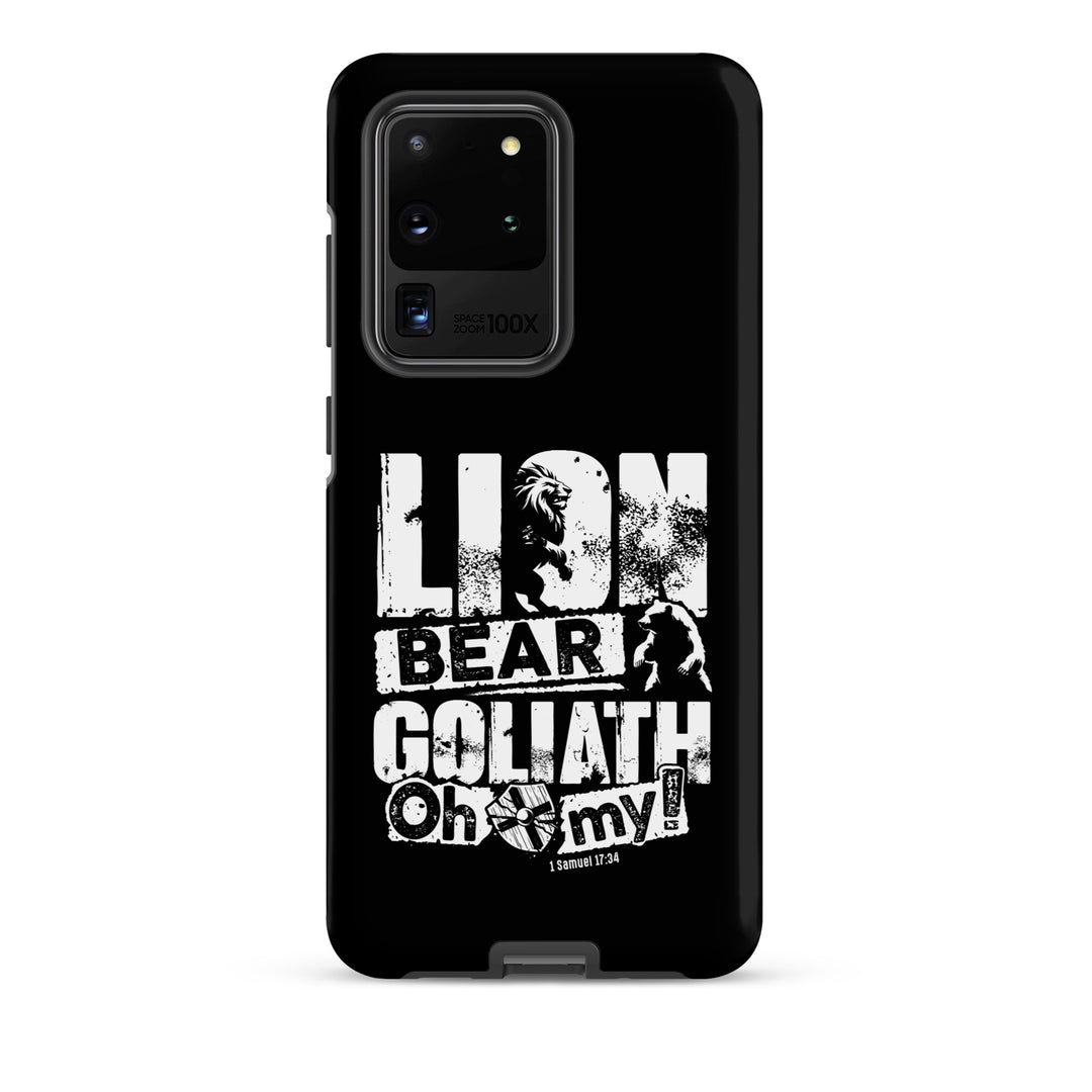 Christian Phone Case Lion Bear Goliath Black for Samsung® Samsung® Phone Cases Matte Samsung Galaxy S20 Ultra 