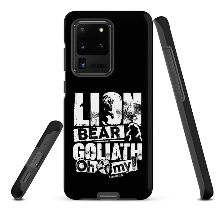 Christian Phone Case Lion Bear Goliath Black for Samsung® Samsung® Phone Cases   