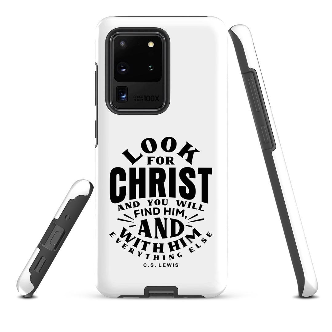 Christian Phone Case Look For Christ White for Samsung® Samsung® Phone Cases   