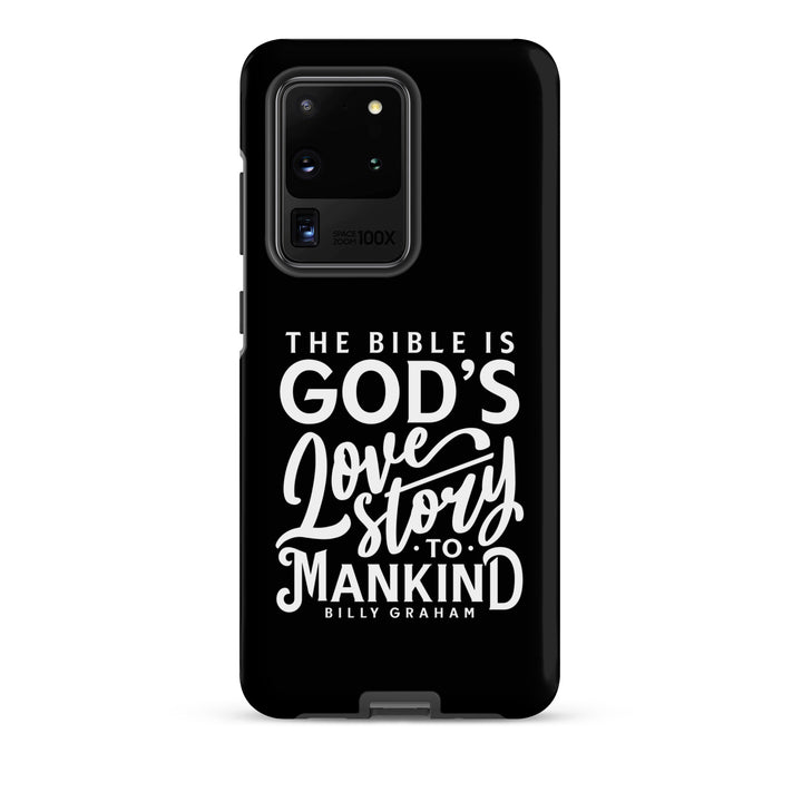 Christian Phone Case God's Love Story Black for Samsung® Samsung® Phone Cases Matte Samsung Galaxy S20 Ultra 