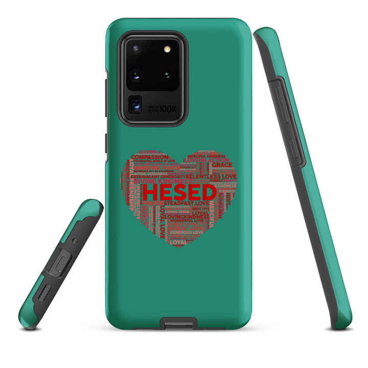 Christian Phone Case Hesed Heart Teal for Samsung® Samsung® Phone Cases   