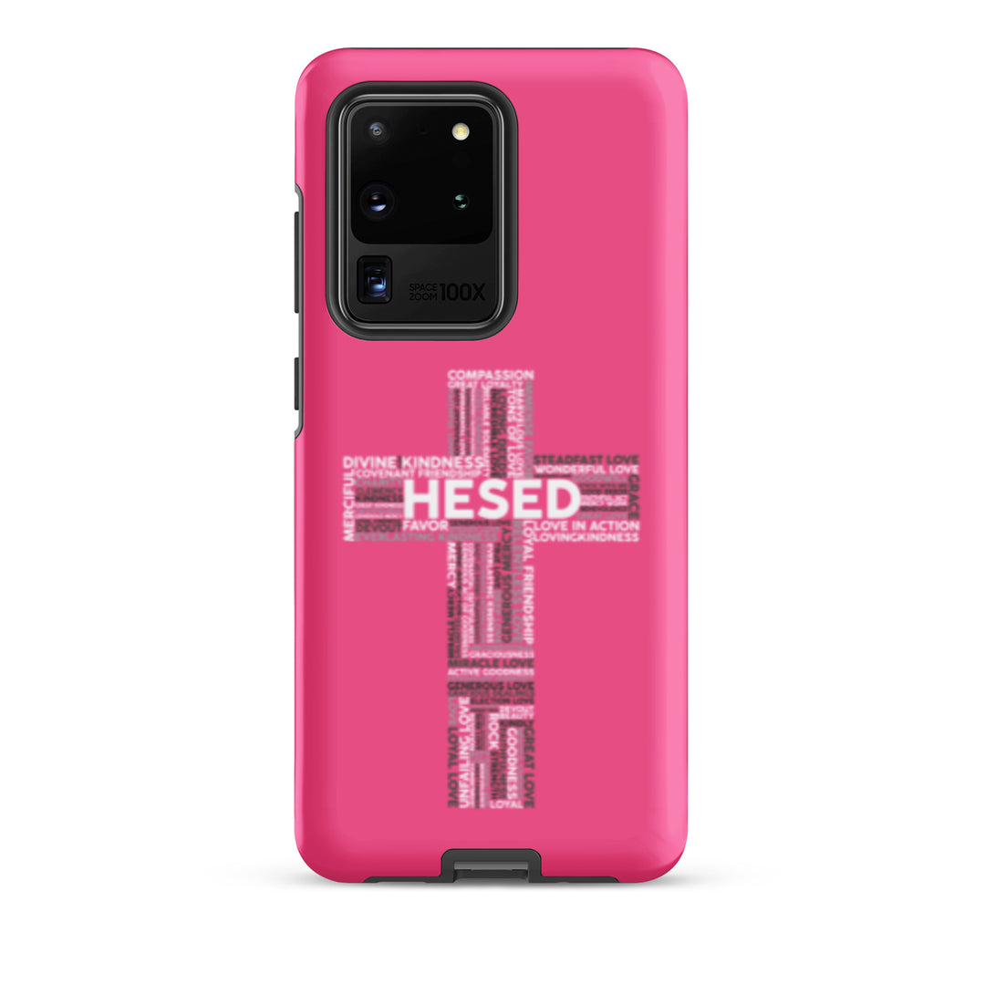 Christian Phone Case Hesed Cross Pink for Samsung® Samsung® Phone Cases Matte Samsung Galaxy S20 Ultra 