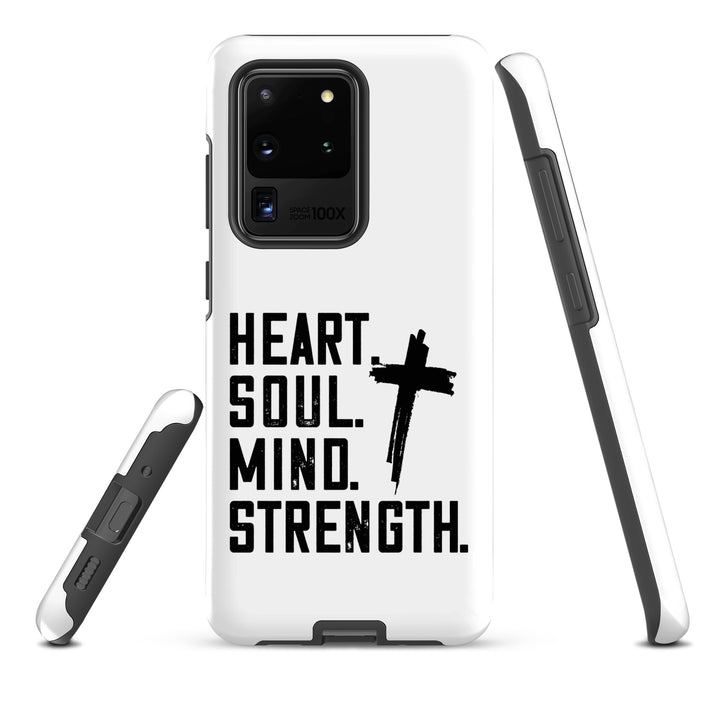 Christian Phone Case Heart Soul Mind Strength White for Samsung® Samsung® Phone Cases   