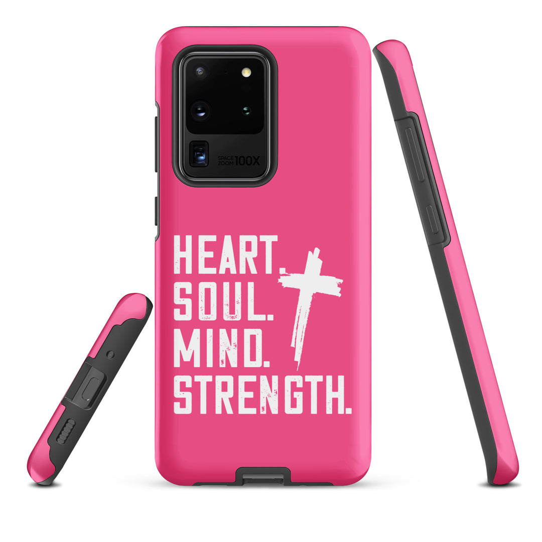 Christian Phone Case Heart Soul Mind Strength Pink for Samsung® Samsung® Phone Cases   