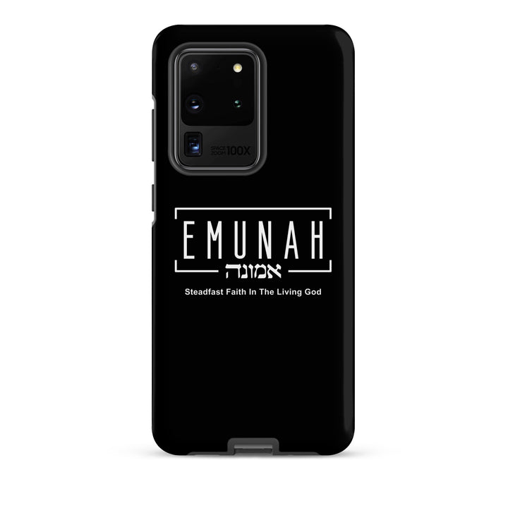 Christian Phone Case Emunah Steadfast Faith Black for Samsung® Samsung® Phone Cases Matte Samsung Galaxy S20 Ultra 