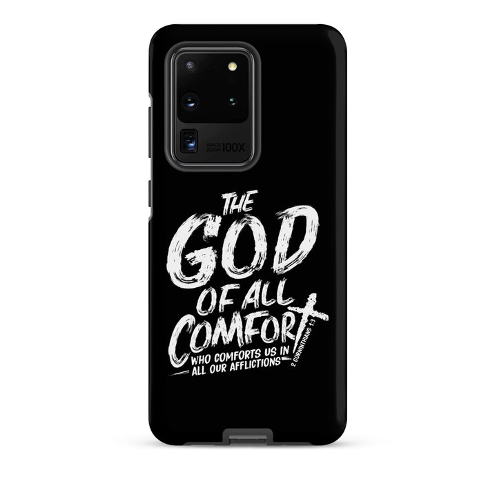 Christian Phone Case God of All Comfort Black for Samsung® Samsung® Phone Cases Matte Samsung Galaxy S20 Ultra 