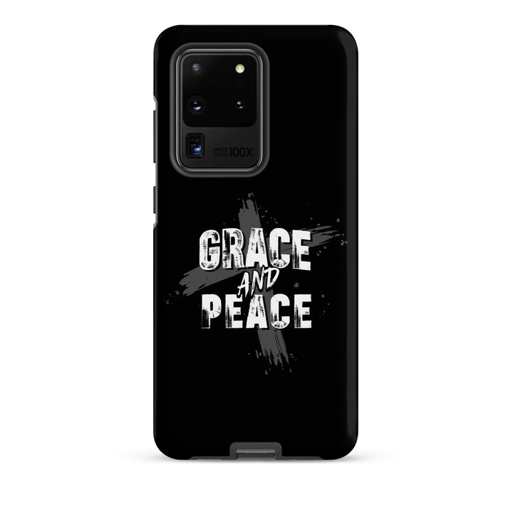 Christian Phone Case Grace and Peace Cross Black for Samsung® Samsung® Phone Cases Matte Samsung Galaxy S20 Ultra 