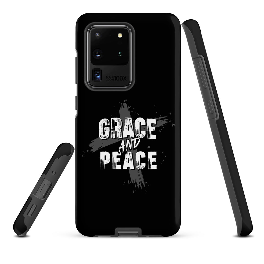 Christian Phone Case Grace and Peace Cross Black for Samsung® Samsung® Phone Cases   