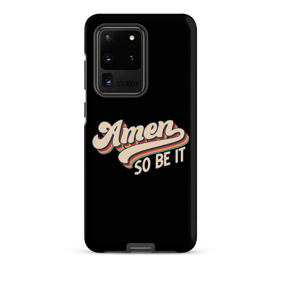 Christian Phone Case Amen So Be It Black for Samsung® Samsung® Phone Cases Matte Samsung Galaxy S20 Ultra 