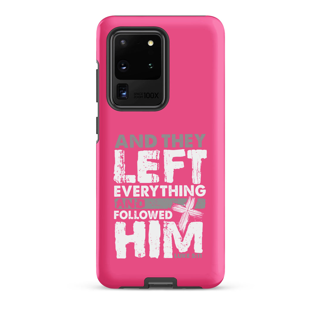 Christian Phone Case Left Everything Cross Pink for Samsung® Samsung® Phone Cases Matte Samsung Galaxy S20 Ultra 