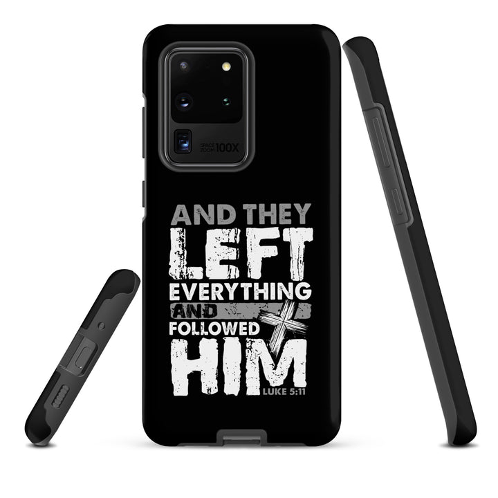 Christian Phone Case Left Everything Cross Black for Samsung® Samsung® Phone Cases   