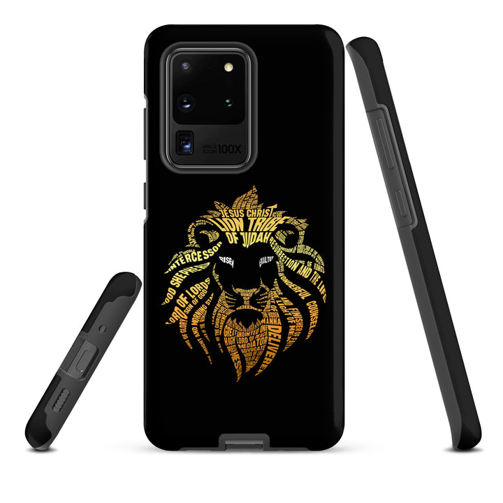 Christian Phone Case Lion Word Cloud Black for Samsung® Samsung® Phone Cases   