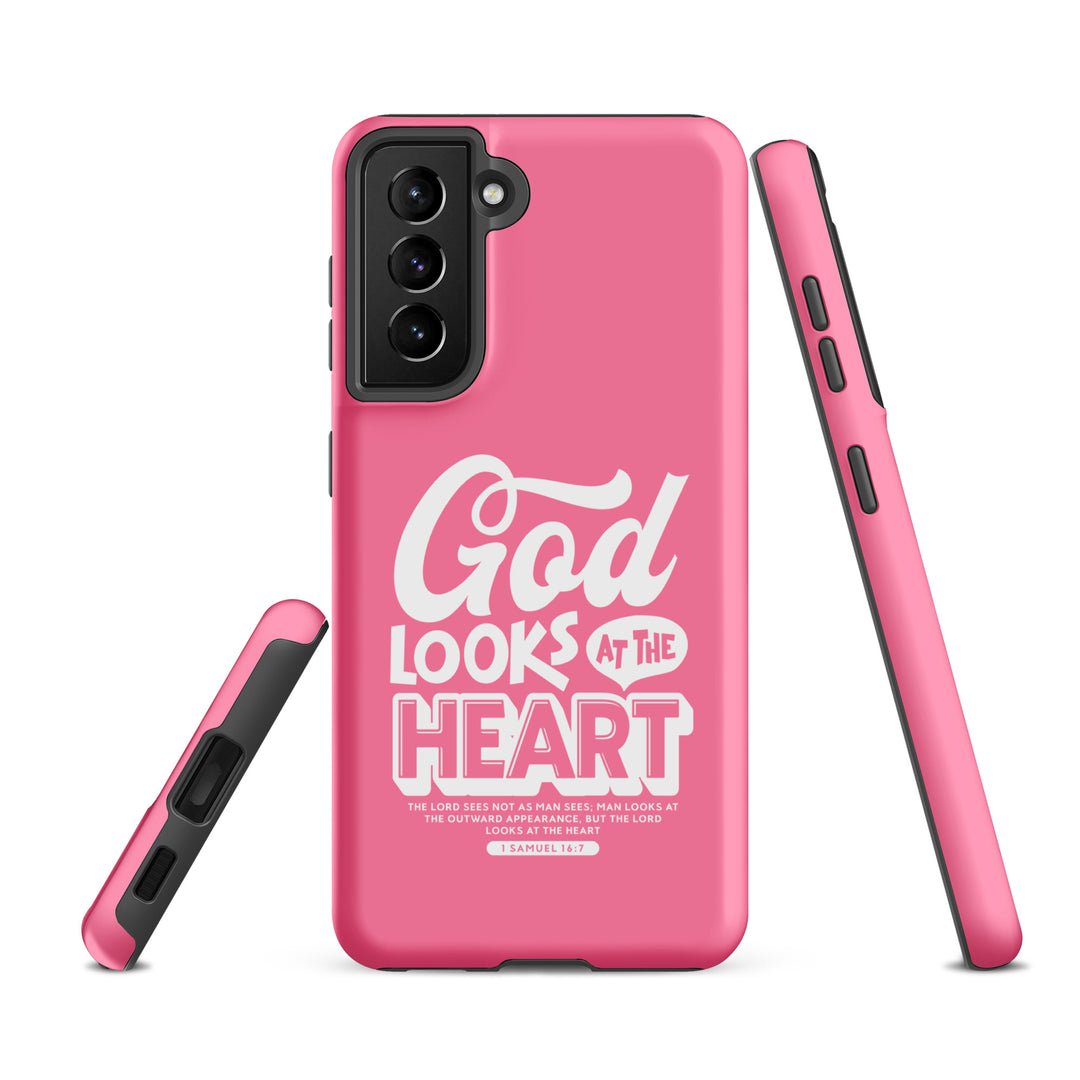 Christian Phone Case God Looks At Heart  for Samsung® Samsung® Phone Cases   