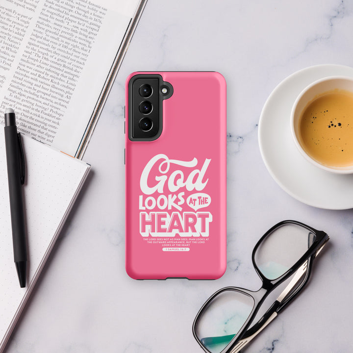 Christian Phone Case God Looks At Heart  for Samsung® Samsung® Phone Cases   