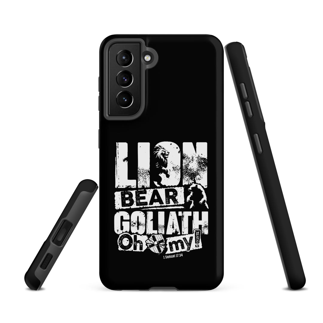 Christian Phone Case Lion Bear Goliath Black for Samsung® Samsung® Phone Cases   