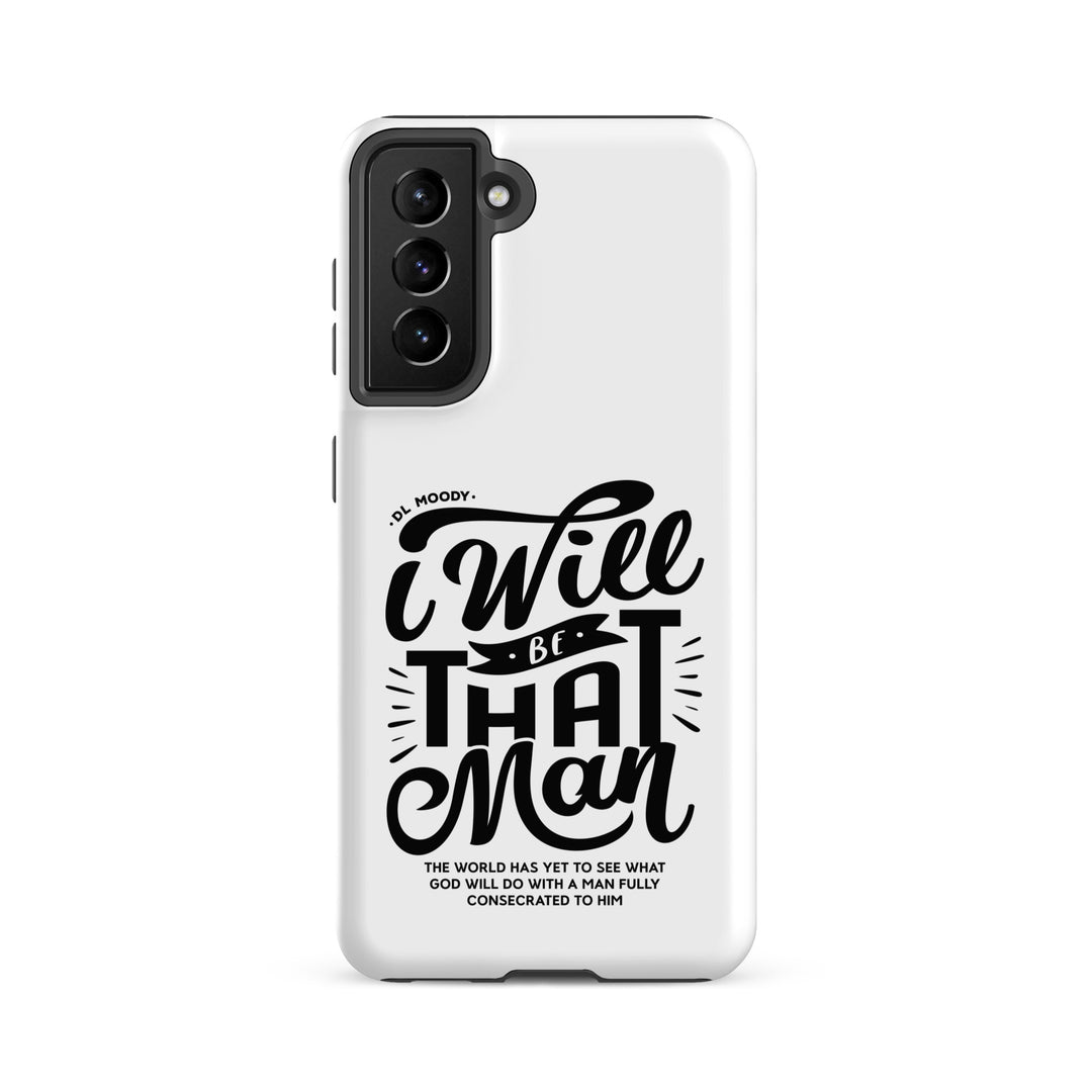 Christian Phone Case I Will Be That Man White for Samsung® Samsung® Phone Cases Matte Samsung Galaxy S21 FE 