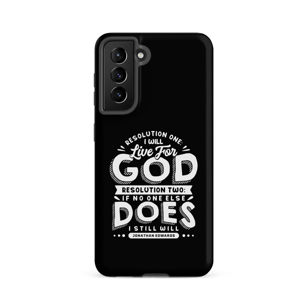 Christian Phone Case Live For God Black for Samsung® Samsung® Phone Cases Matte Samsung Galaxy S21 FE 