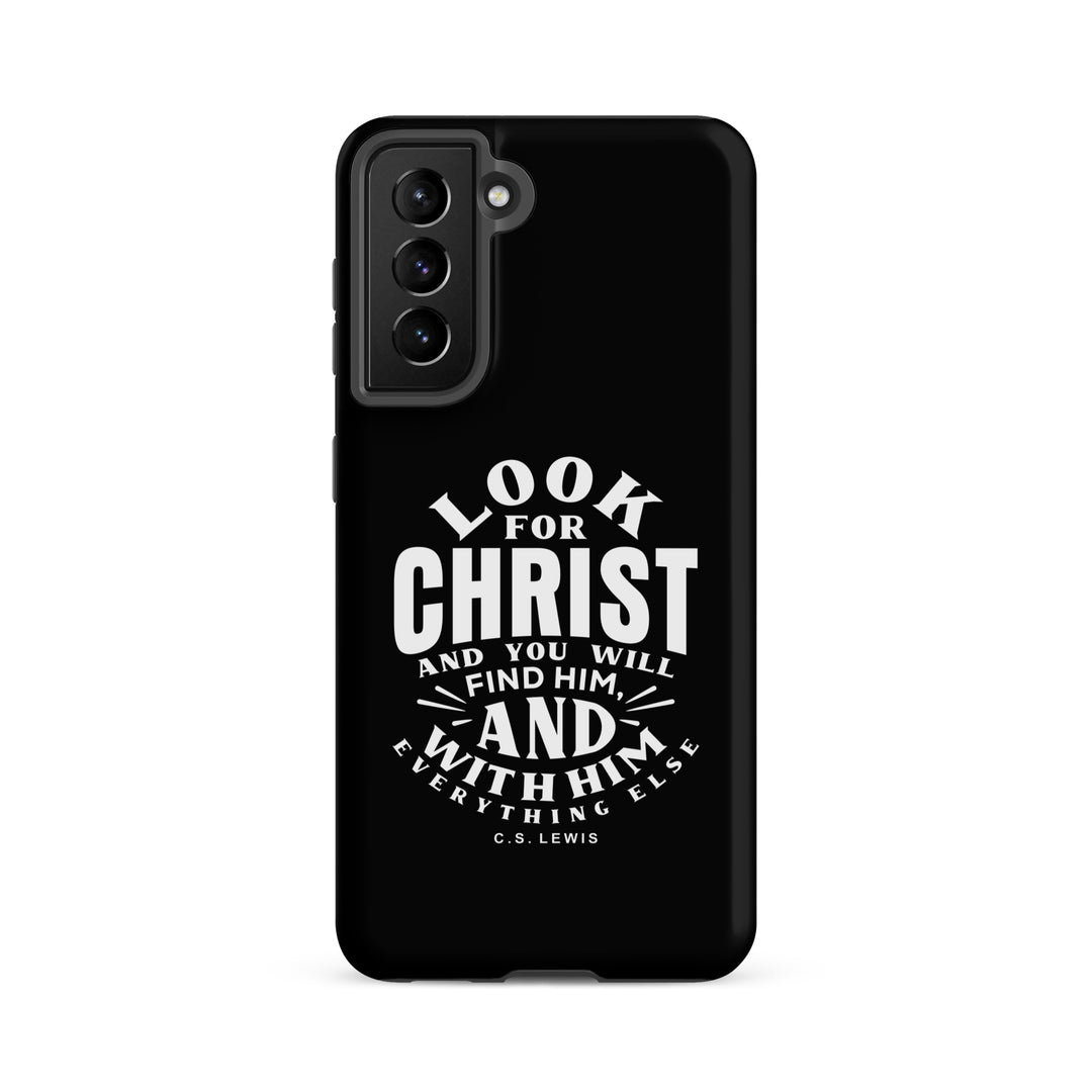 Christian Phone Case Look For Christ Black for Samsung® Samsung® Phone Cases Matte Samsung Galaxy S21 FE 