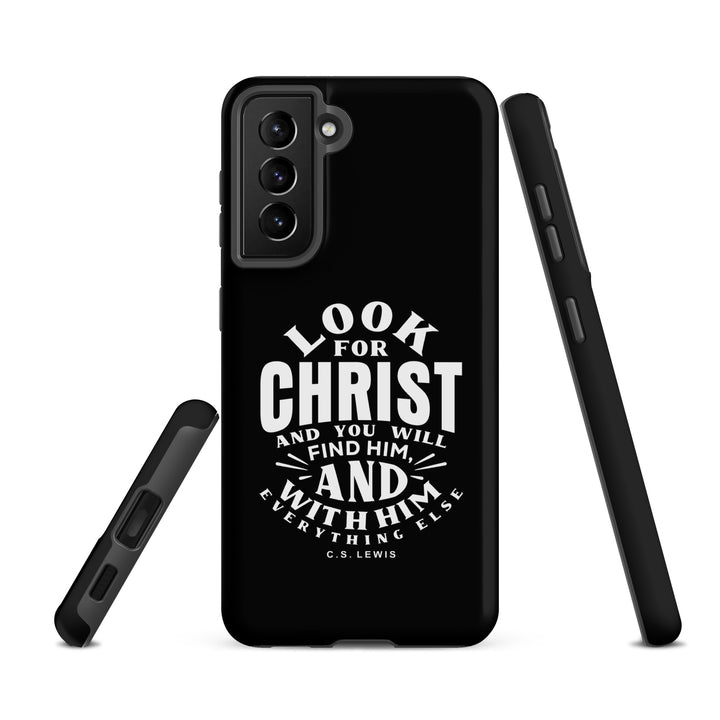 Christian Phone Case Look For Christ Black for Samsung® Samsung® Phone Cases   