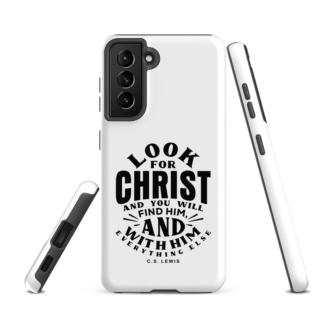 Christian Phone Case Look For Christ White for Samsung® Samsung® Phone Cases   