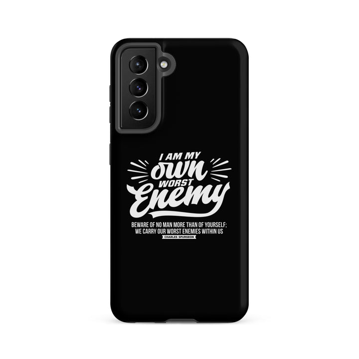 Christian Phone Case Worst Enemy Black for Samsung® Samsung® Phone Cases Matte Samsung Galaxy S21 FE 