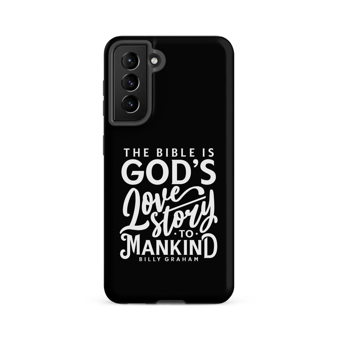 Christian Phone Case God's Love Story Black for Samsung® Samsung® Phone Cases Matte Samsung Galaxy S21 FE 