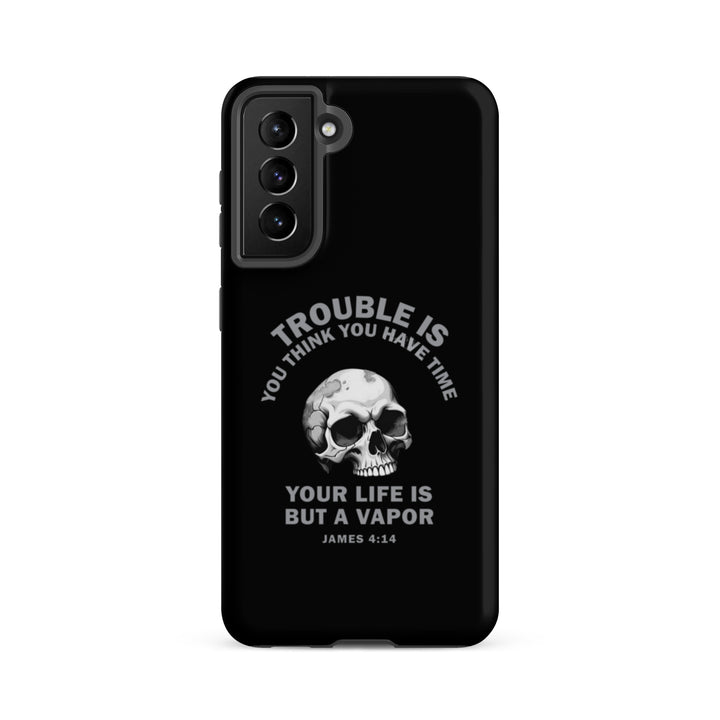 Christian Phone Case Life Is Vapor Black for Samsung® Samsung® Phone Cases Matte Samsung Galaxy S21 FE 