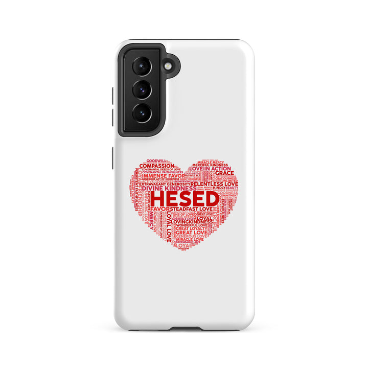 Christian Phone Case Hesed Heart White for Samsung® Samsung® Phone Cases Matte Samsung Galaxy S21 FE 