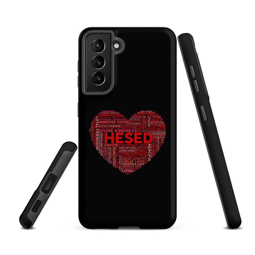 Christian Phone Case Hesed Heart Black for Samsung® Samsung® Phone Cases   