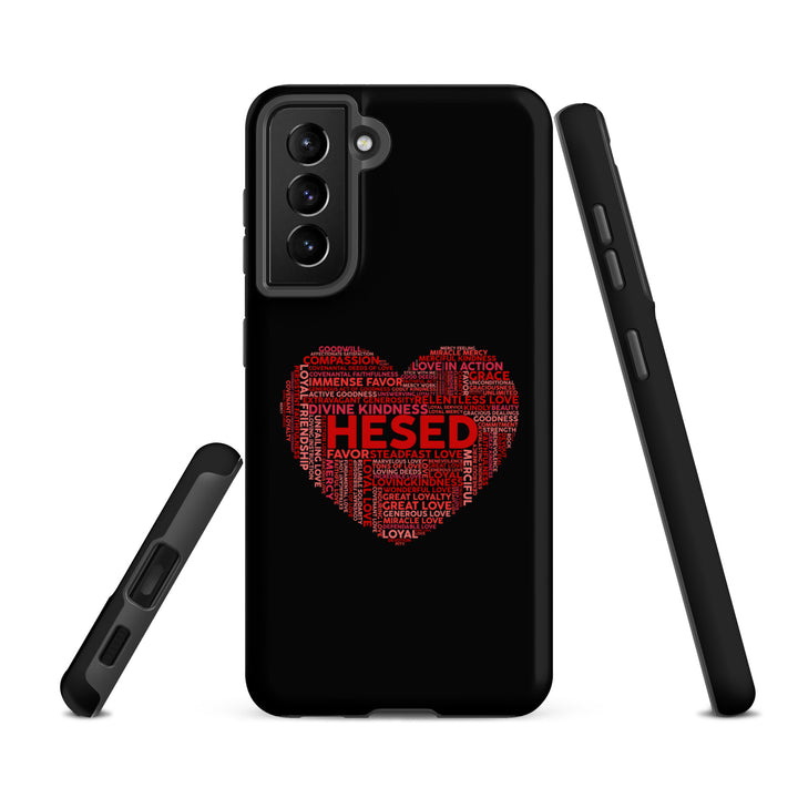 Christian Phone Case Hesed Heart Black for Samsung® Samsung® Phone Cases   