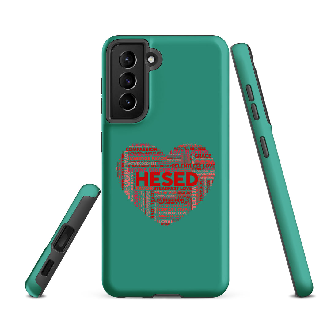 Christian Phone Case Hesed Heart Teal for Samsung® Samsung® Phone Cases   