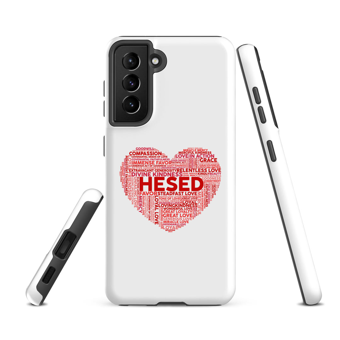 Christian Phone Case Hesed Heart White for Samsung® Samsung® Phone Cases   