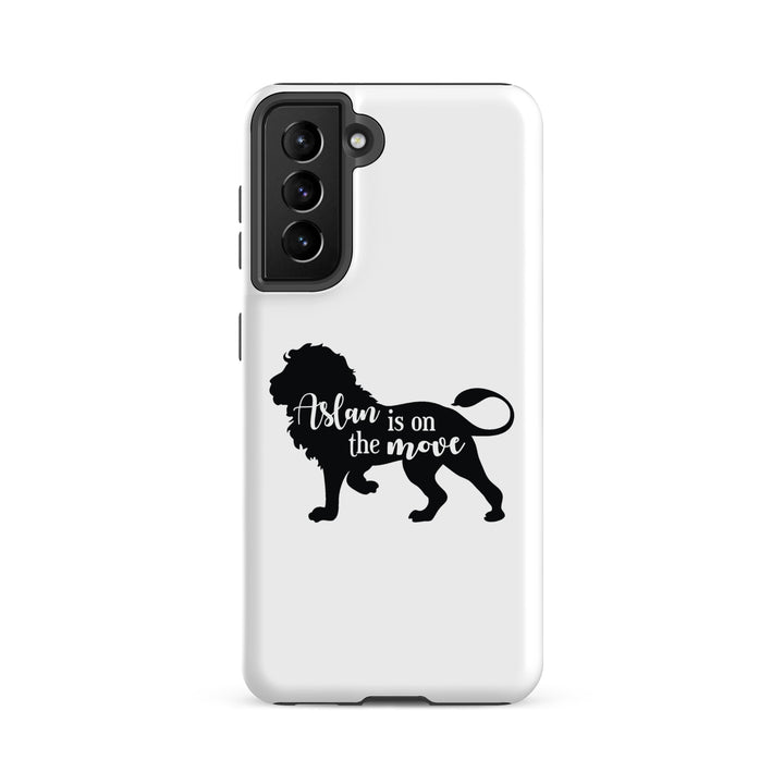 Christian Phone Case Aslan Is On The Move White for Samsung® Samsung® Phone Cases Matte Samsung Galaxy S21 FE 