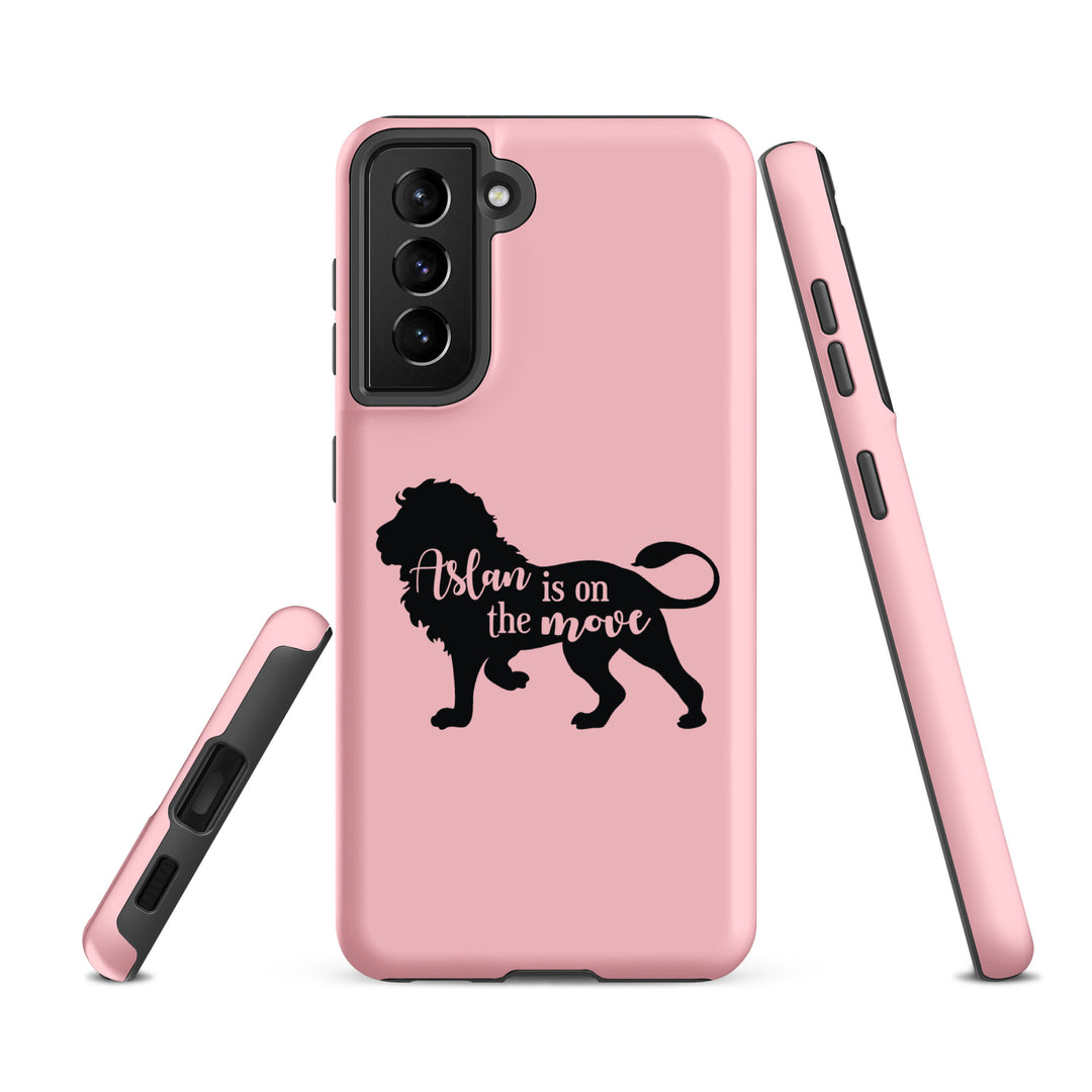 Christian Phone Case Aslan Is On The Move Pink for Samsung® Samsung® Phone Cases   