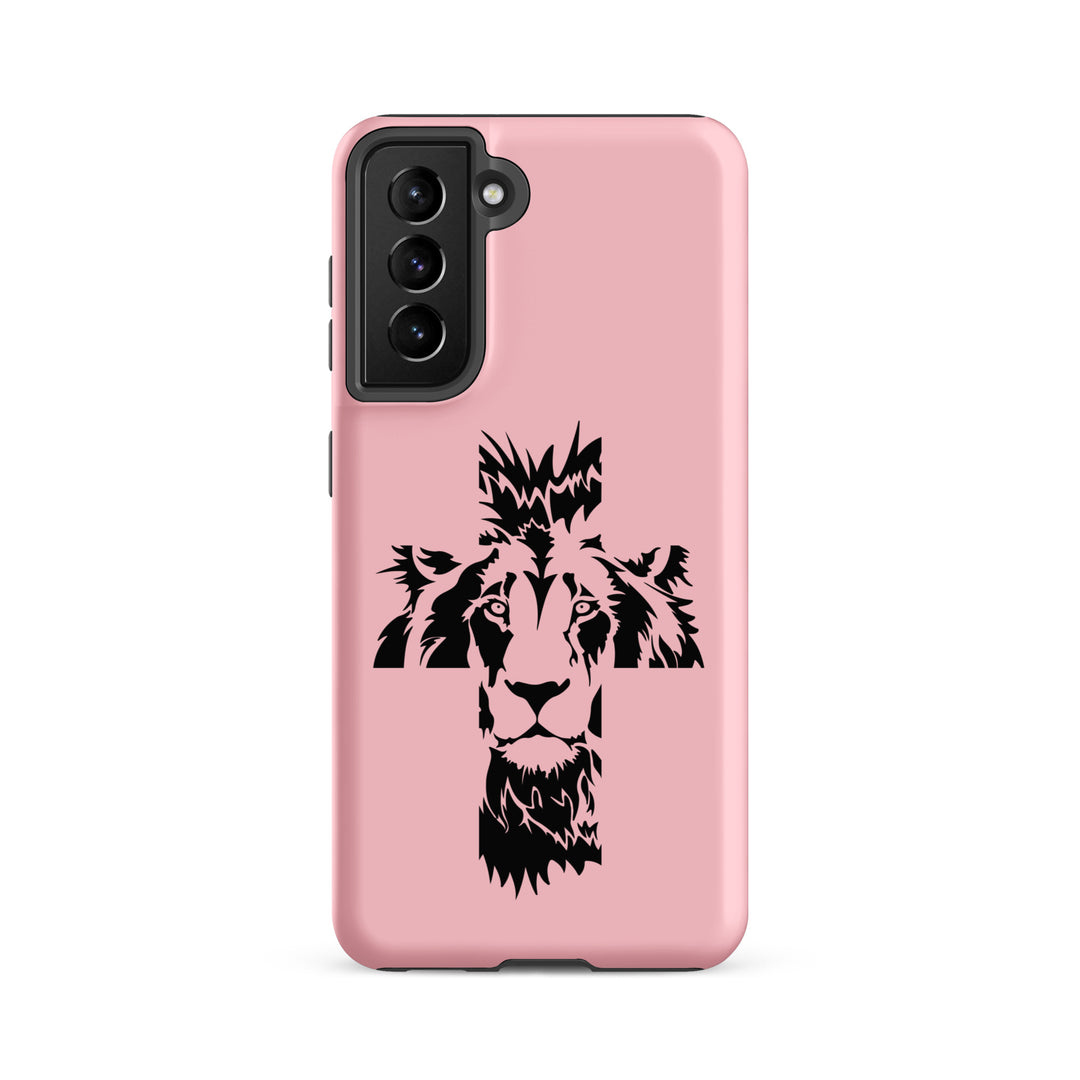 Christian Phone Case Aslan Cross Pink for Samsung® Samsung® Phone Cases Matte Samsung Galaxy S21 FE 