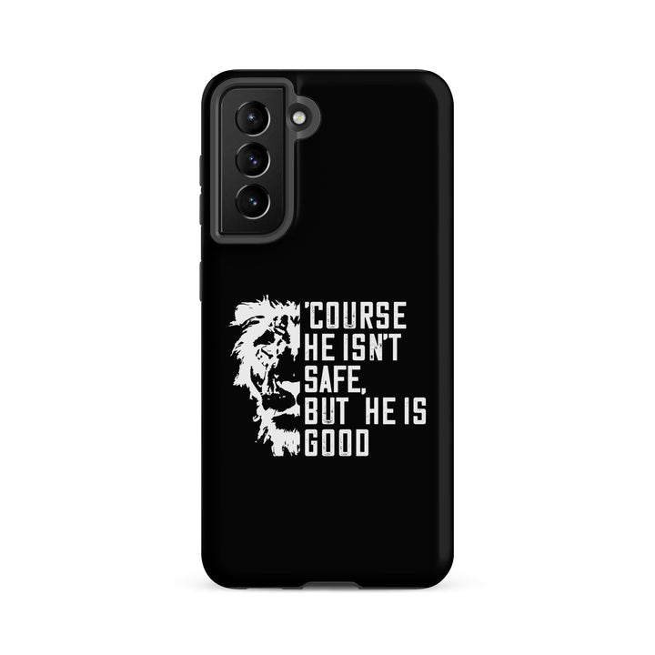 Christian Phone Case Christian Phone 'Course He Isn't Safe Black for Samsung® Samsung® Phone Cases Matte Samsung Galaxy S21 FE 