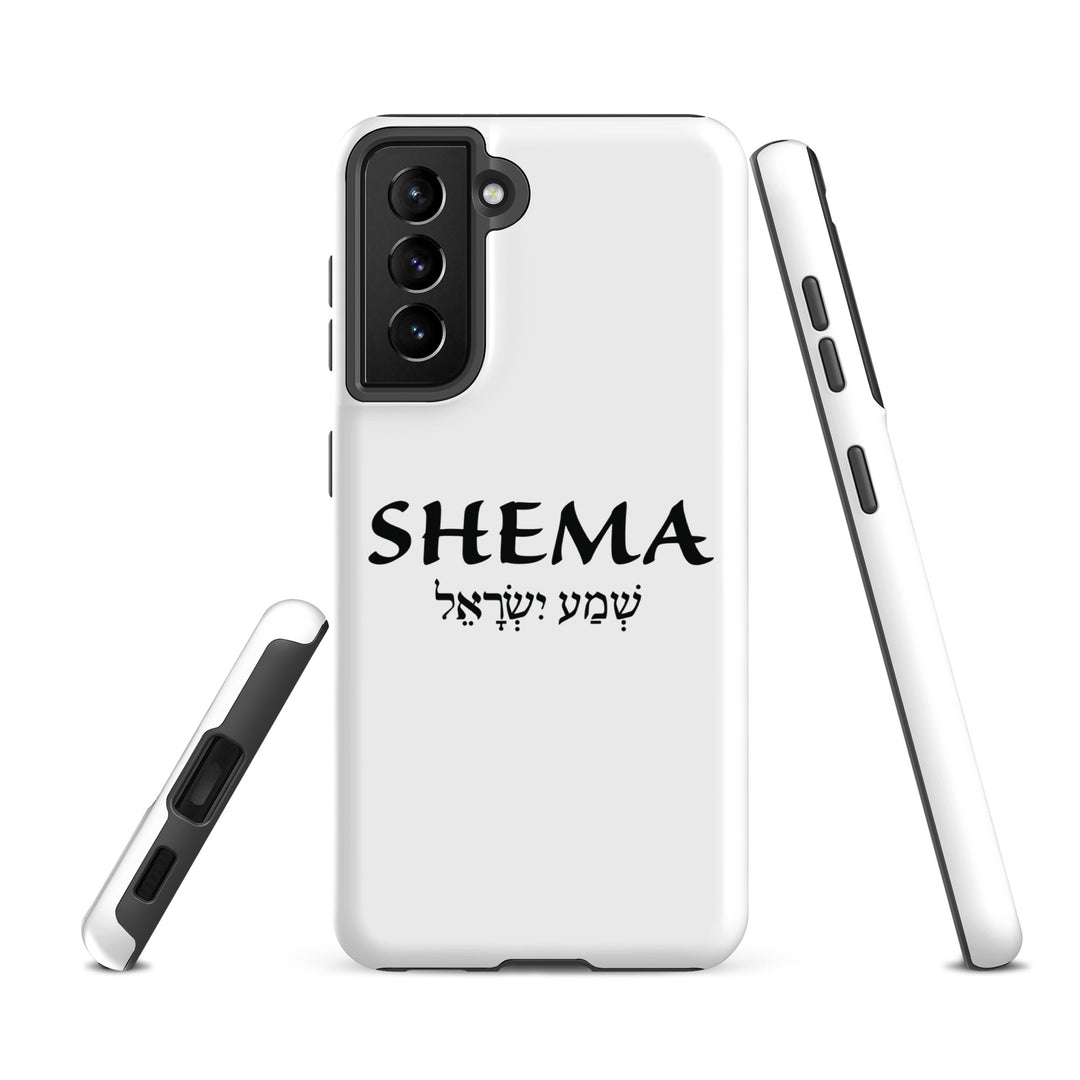 Christian Phone Case Shema Hebrew White for Samsung® Samsung® Phone Cases   