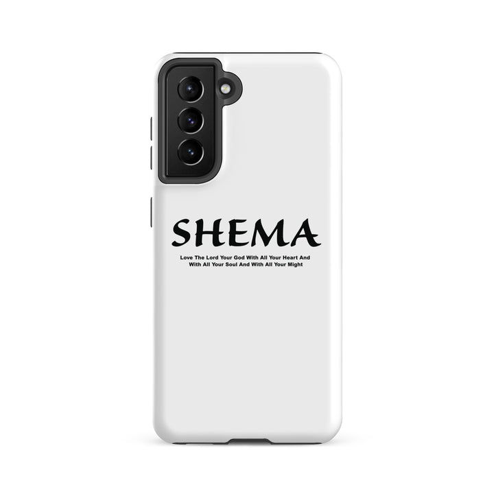 Christian Phone Case Shema Love The Lord White for Samsung® Samsung® Phone Cases Matte Samsung Galaxy S21 FE 