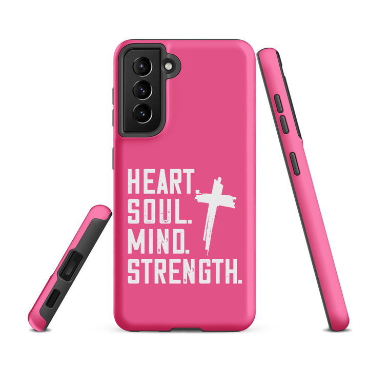 Christian Phone Case Heart Soul Mind Strength Pink for Samsung® Samsung® Phone Cases   