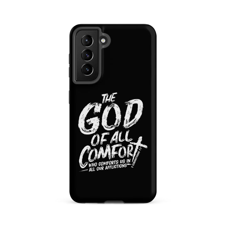 Christian Phone Case God of All Comfort Black for Samsung® Samsung® Phone Cases Matte Samsung Galaxy S21 FE 