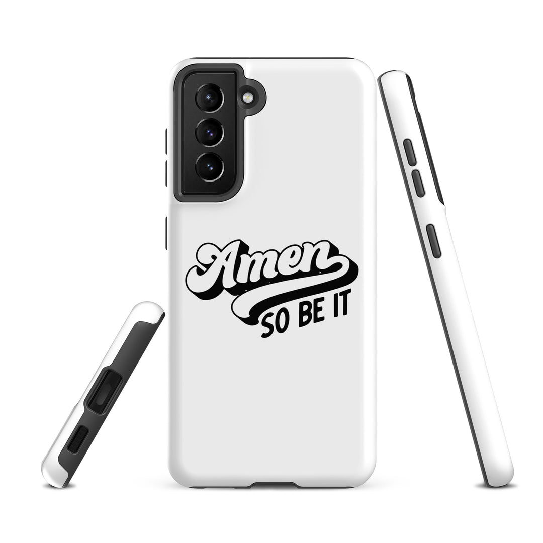 Christian Phone Case Amen So Be It White for Samsung® Samsung® Phone Cases   