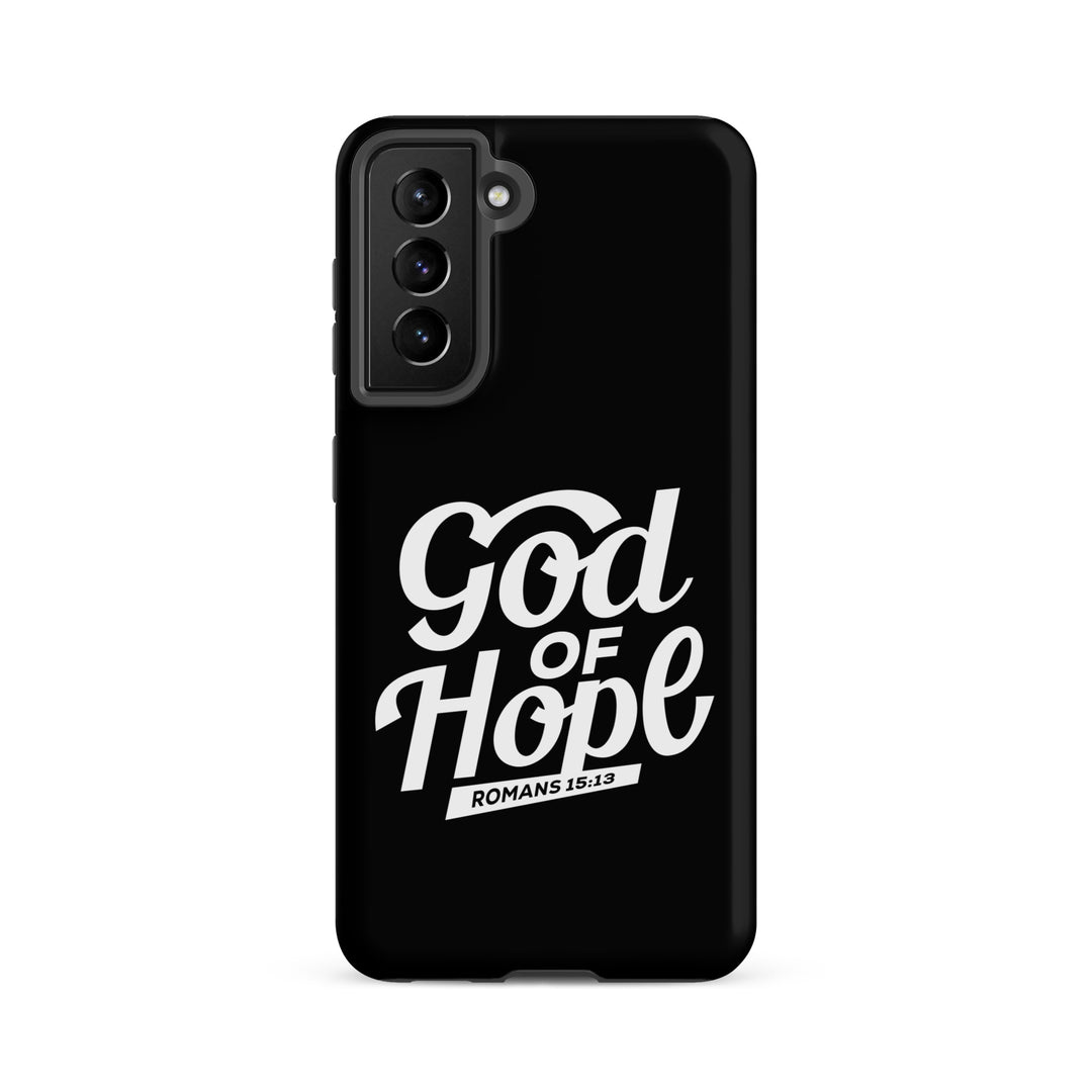 Christian Phone Case God of Hope Black for Samsung® Samsung® Phone Cases Matte Samsung Galaxy S21 FE 