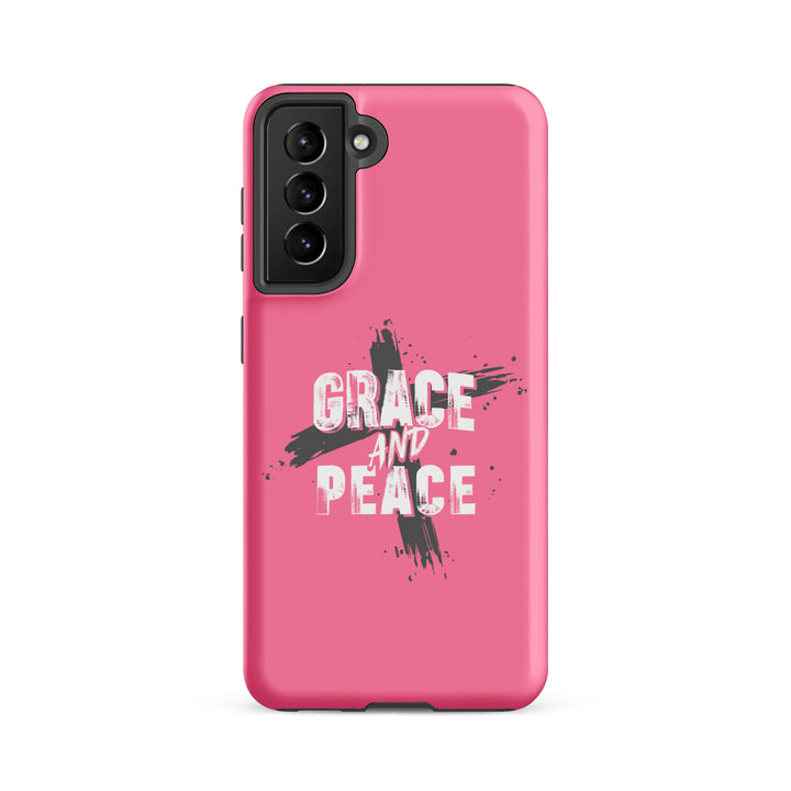 Christian Phone Case Grace and Peace Pink for Samsung® Samsung® Phone Cases Matte Samsung Galaxy S21 FE 