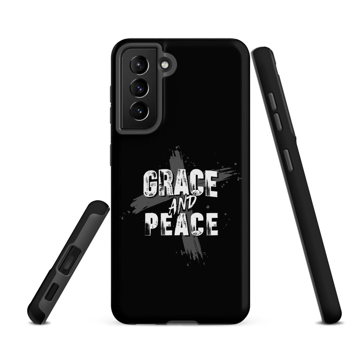 Christian Phone Case Grace and Peace Cross Black for Samsung® Samsung® Phone Cases   